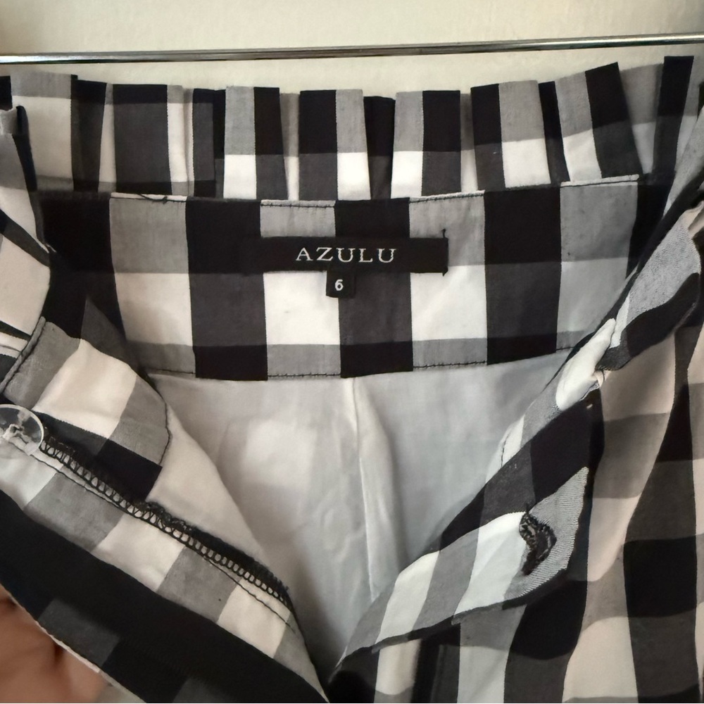 Revolve Azulu Women’s 6 Shorts Black and White Checkered Plaid Shorts EUC - Picture 7 of 8